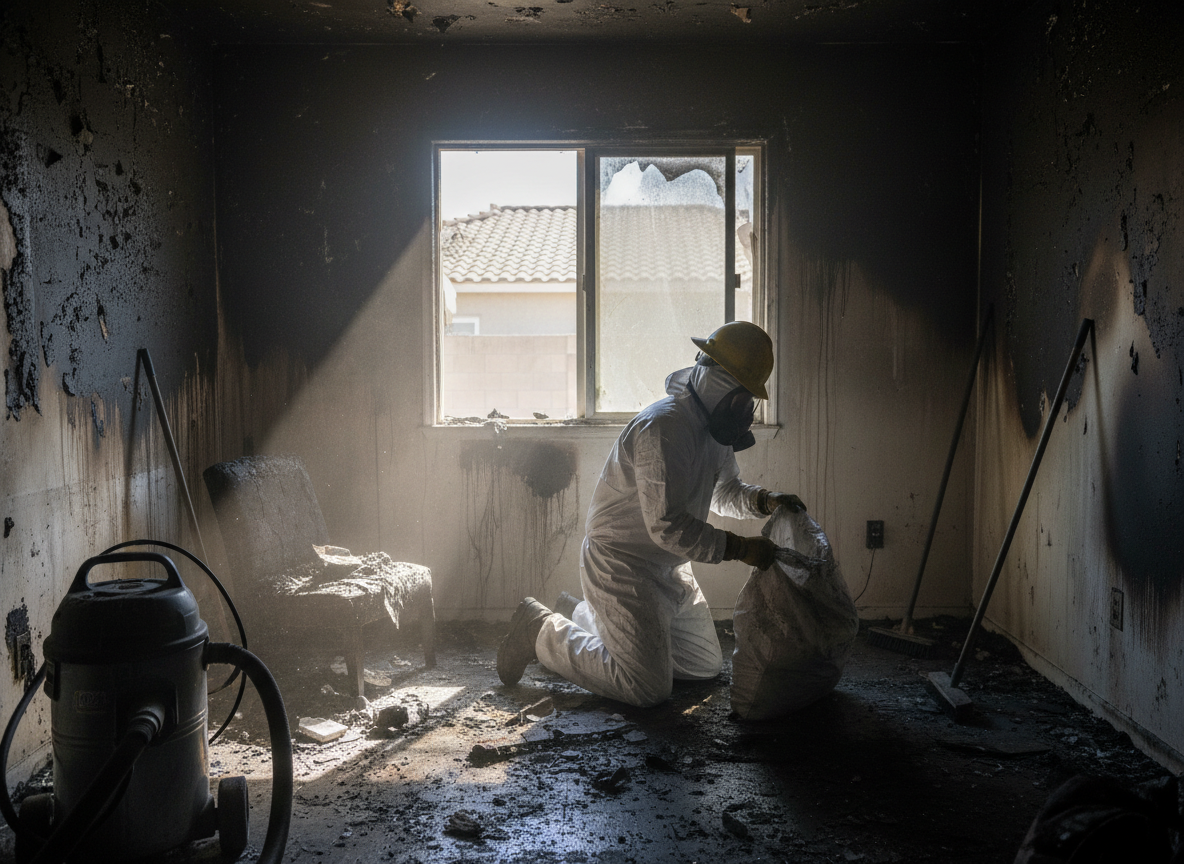 Fire Damage Clean Up in Porter Ranch, CA