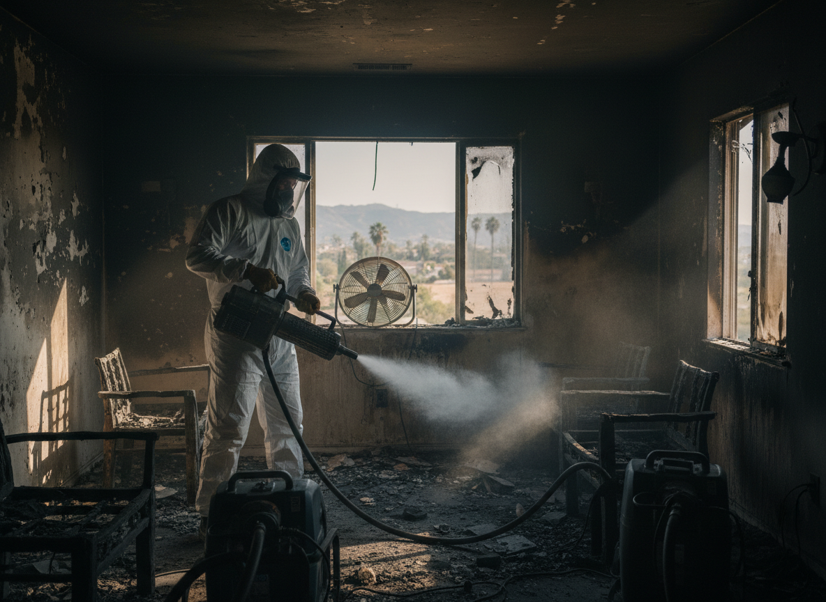 Odor Removal After Fire in Porter Ranch, CA